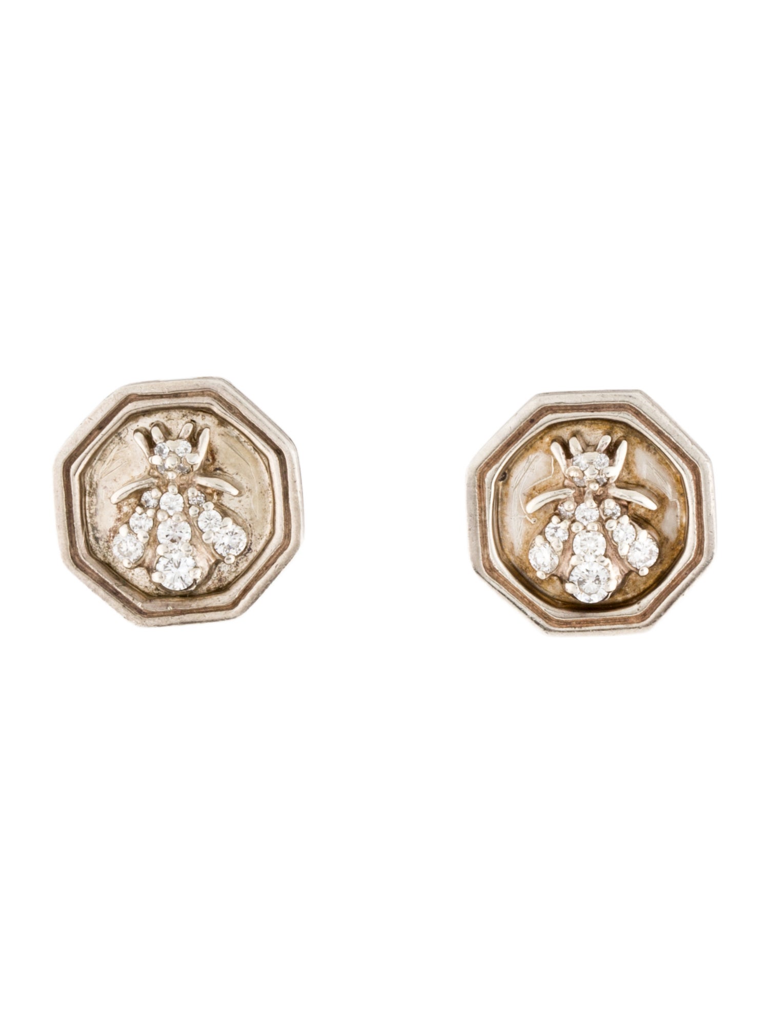 Slane Diamond Bee Earclips